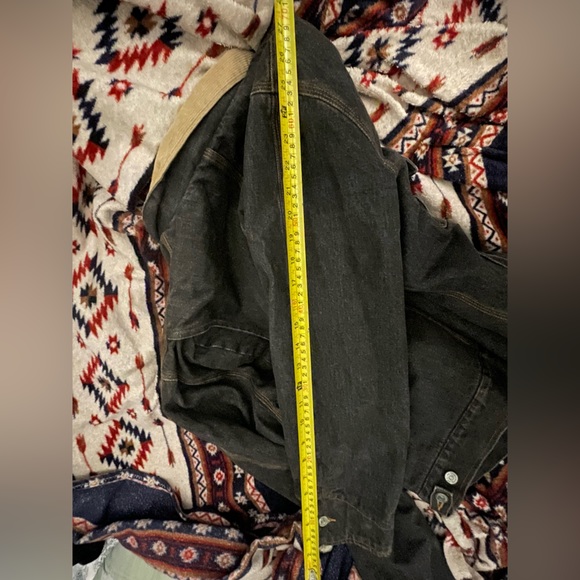 **Sold***Vintage Polo Ralph Lauren Dark Denim Jacket buffalo blanket line cordry - Picture 2 of 12
